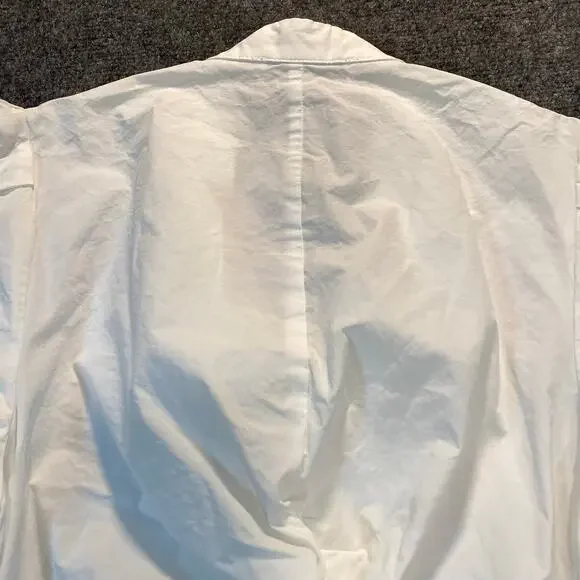 Anthropologie En Saison V-Neck Bow Mini Dress Womens Medium Felice White Regal - Picture 9 of 10